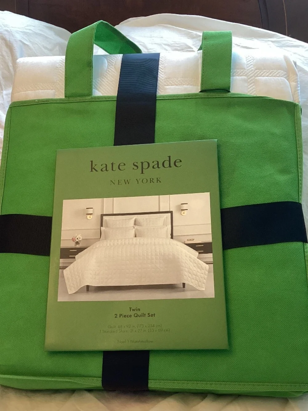 NIP White Kate Spade twin bedspread